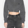 Oxane Short Cardigan in Plain-Colored Knit Oxane Short Cardigan in Plain-Colored Knit