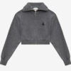 Oxane Short Cardigan in Plain-Colored Knit Oxane Short Cardigan in Plain-Colored Knit
