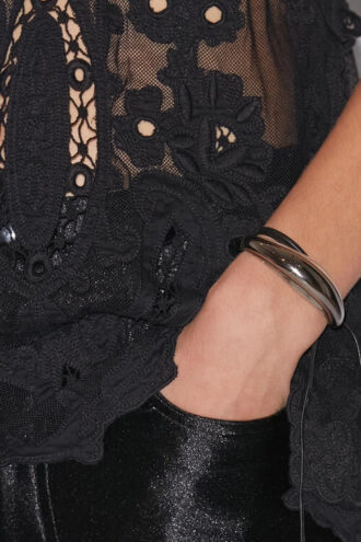Oyan Leather Bracelet with Oversized Bead