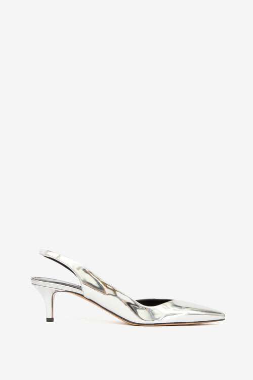 Padim High-Heeled Slingback Mirror Effect Pumps Padim High-Heeled Slingback Mirror Effect Pumps
