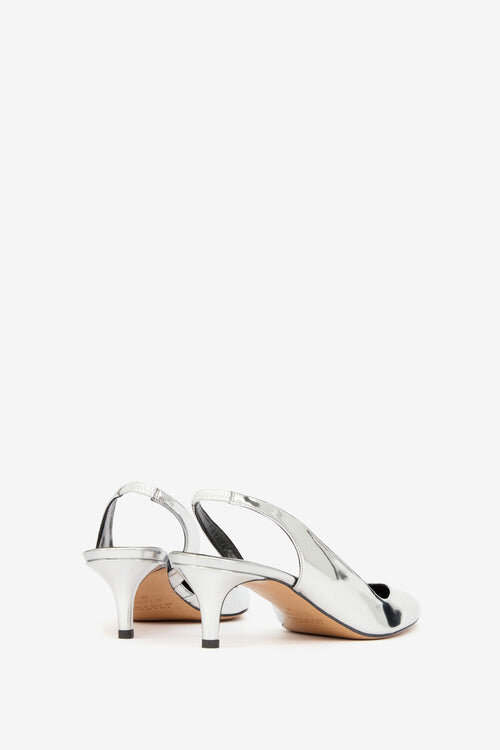 Padim High-Heeled Slingback Mirror Effect Pumps Padim High-Heeled Slingback Mirror Effect Pumps