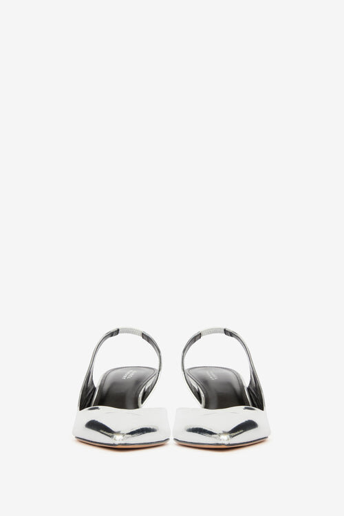 Padim High-Heeled Slingback Mirror Effect Pumps Padim High-Heeled Slingback Mirror Effect Pumps