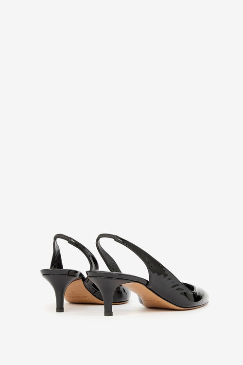 Padim High-Heeled Slingback Patent Leather Pumps Padim High-Heeled Slingback Patent Leather Pumps