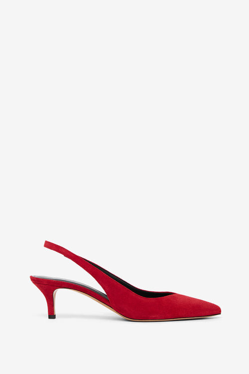 Padim High-Heeled Slingback Suede Leather Pumps Padim High-Heeled Slingback Suede Leather Pumps