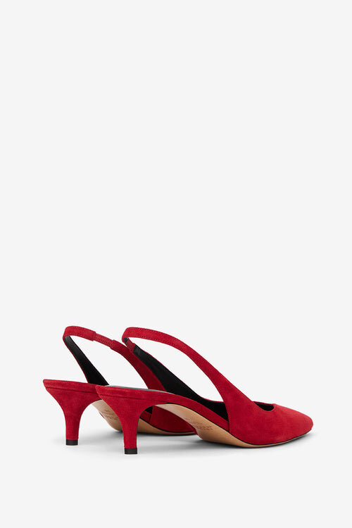Padim High-Heeled Slingback Suede Leather Pumps Padim High-Heeled Slingback Suede Leather Pumps
