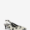 Paldo Leather Polka Dot Print Slingbacks Paldo Leather Polka Dot Print Slingbacks
