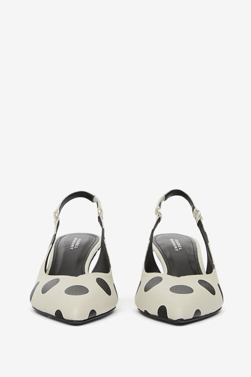 Paldo Leather Polka Dot Print Slingbacks Paldo Leather Polka Dot Print Slingbacks