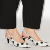 Paldo Leather Polka Dot Print Slingbacks Paldo Leather Polka Dot Print Slingbacks