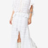 Paoline Frilly Cotton and Floral Lace Skirt Paoline Frilly Cotton and Floral Lace Skirt
