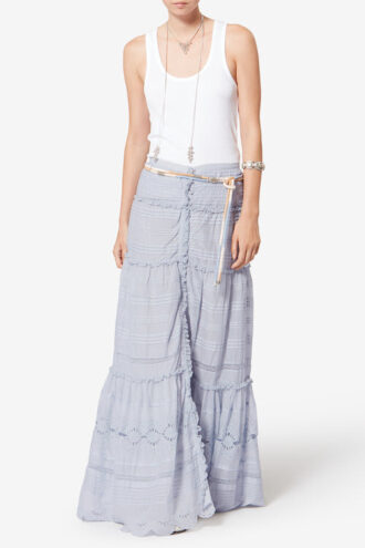 Paoline Frilly Cotton and Floral Lace Skirt Paoline Frilly Cotton and Floral Lace Skirt