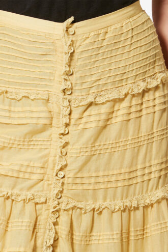 Paoline Frilly Cotton and Floral Lace Skirt Paoline Frilly Cotton and Floral Lace Skirt