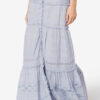 Paoline Frilly Cotton and Floral Lace Skirt Paoline Frilly Cotton and Floral Lace Skirt