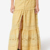 Paoline Frilly Cotton and Floral Lace Skirt Paoline Frilly Cotton and Floral Lace Skirt