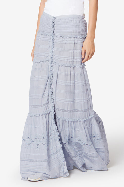 Paoline Frilly Cotton and Floral Lace Skirt Paoline Frilly Cotton and Floral Lace Skirt