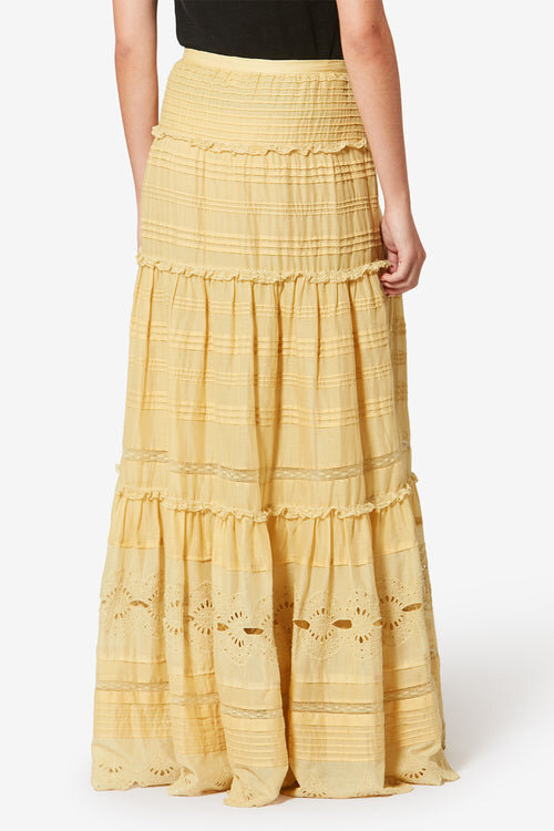 Paoline Frilly Cotton and Floral Lace Skirt Paoline Frilly Cotton and Floral Lace Skirt