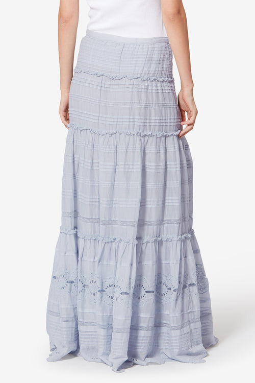 Paoline Frilly Cotton and Floral Lace Skirt Paoline Frilly Cotton and Floral Lace Skirt