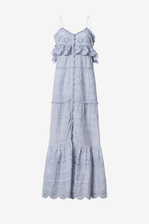 Paule Long Cotton and Floral Lace Dress Paule Long Cotton and Floral Lace Dress
