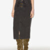 Pavina Denim Skirt with Snap Hooks