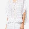 Payton Caftan Style Cotton and Floral Lace Top Payton Caftan Style Cotton and Floral Lace Top