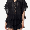 Payton Caftan Style Cotton and Floral Lace Top Payton Caftan Style Cotton and Floral Lace Top