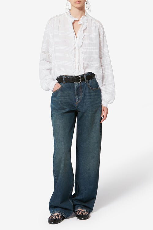 Peline Cotton and Floral Lace Blouse Peline Cotton and Floral Lace Blouse