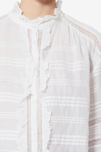 Peline Cotton and Floral Lace Blouse Peline Cotton and Floral Lace Blouse