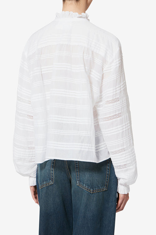Peline Cotton and Floral Lace Blouse Peline Cotton and Floral Lace Blouse