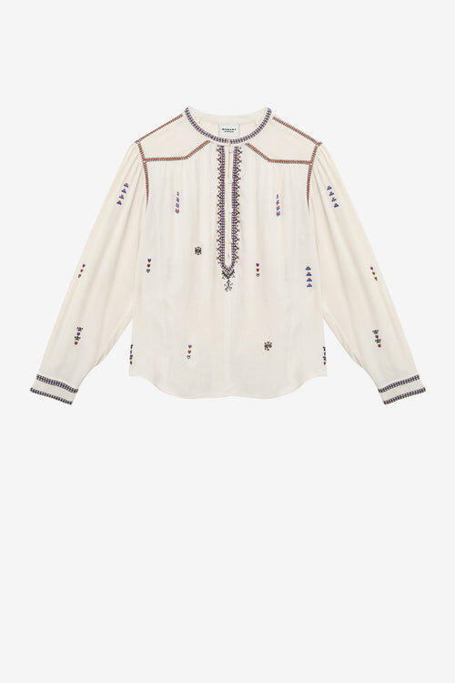 Pelson Embroidered Gauze Blouse Pelson Embroidered Gauze Blouse