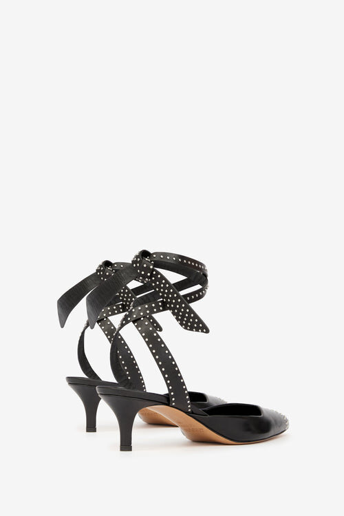 Pilvee High-Heeled Slingback Pumps in Studded Calfskin Leather Pilvee High-Heeled Slingback Pumps in Studded Calfskin Leather