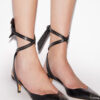 Pilvee High-Heeled Slingback Pumps in Studded Calfskin Leather Pilvee High-Heeled Slingback Pumps in Studded Calfskin Leather