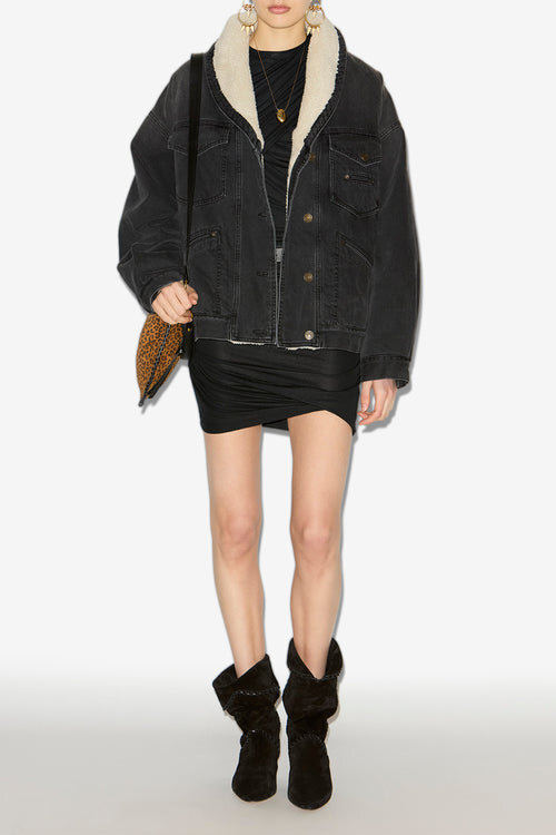 Pimia Denim and Faux Fur Jacket Pimia Denim and Faux Fur Jacket