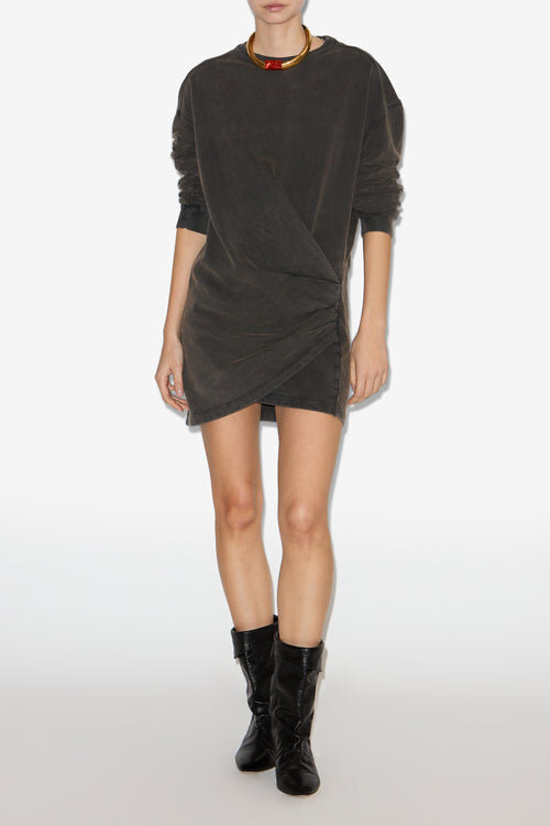 Pipper Draped Jersey Sweatshirt Dress Pipper Draped Jersey Sweatshirt Dress