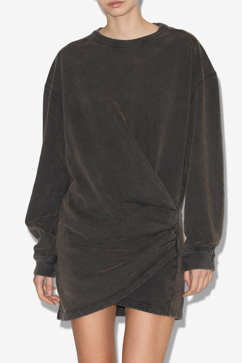 Pipper Draped Jersey Sweatshirt Dress Pipper Draped Jersey Sweatshirt Dress