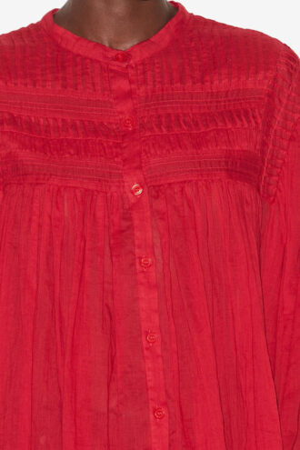 Plalia Gathered Cotton Voile Blouse Plalia Gathered Cotton Voile Blouse