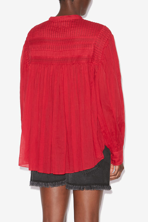 Plalia Gathered Cotton Voile Blouse Plalia Gathered Cotton Voile Blouse
