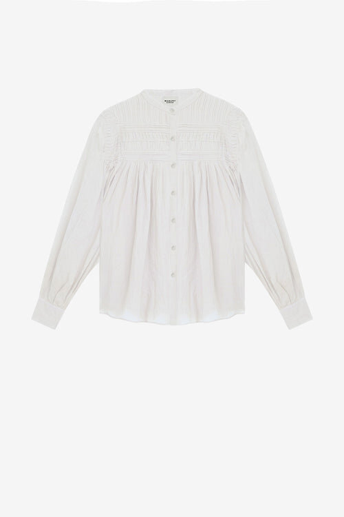 Plalia Gathered Cotton Voile Blouse Plalia Gathered Cotton Voile Blouse