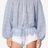 Polly Cotton and Floral Lace Blouse