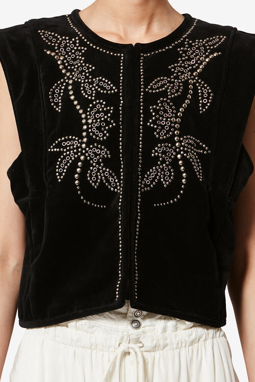 Poppy Studded Velvet Vest Poppy Studded Velvet Vest
