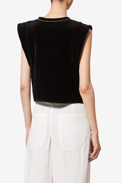 Poppy Studded Velvet Vest Poppy Studded Velvet Vest