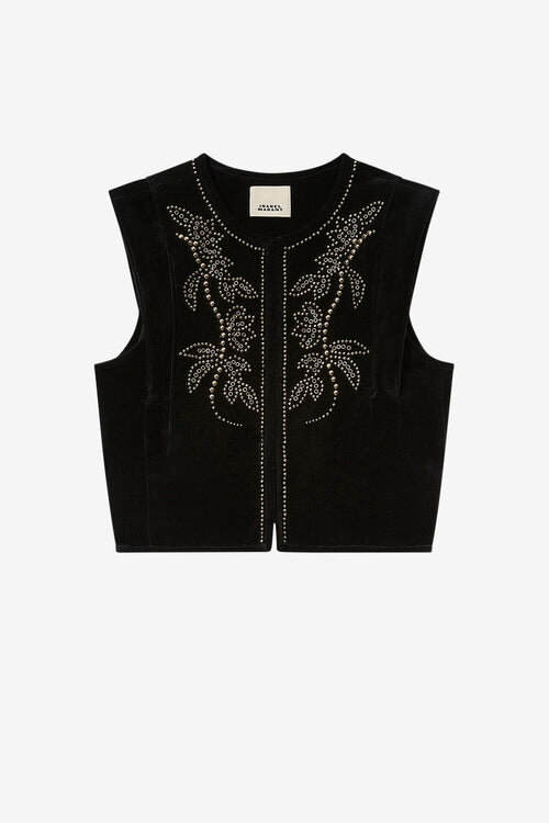 Poppy Studded Velvet Vest Poppy Studded Velvet Vest