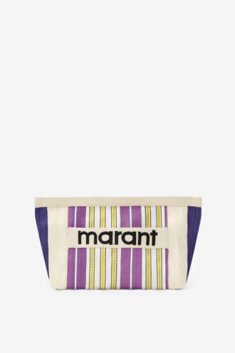 Powden Striped Nylon Clutch Bag