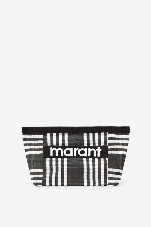 Powden Striped Nylon Clutch Bag Powden Striped Nylon Clutch Bag