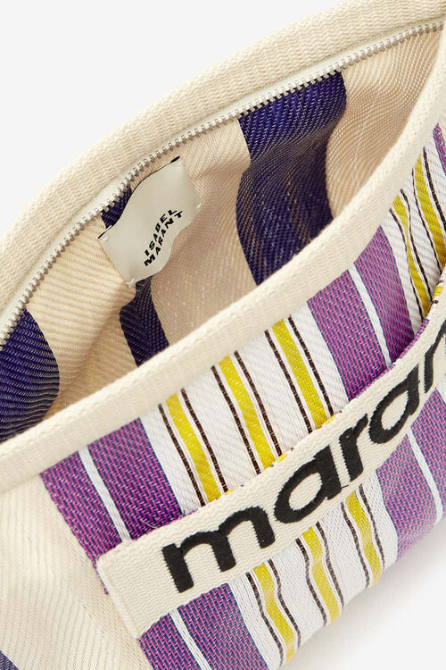 Powden Striped Nylon Clutch Bag Powden Striped Nylon Clutch Bag