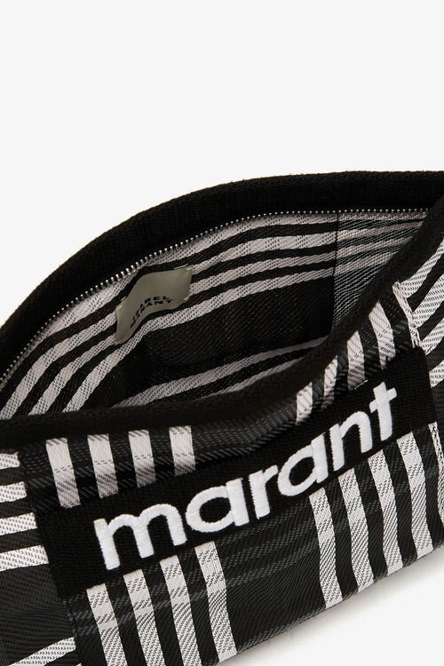 Powden Striped Nylon Clutch Bag Powden Striped Nylon Clutch Bag