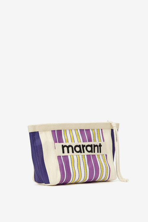 Powden Striped Nylon Clutch Bag Powden Striped Nylon Clutch Bag