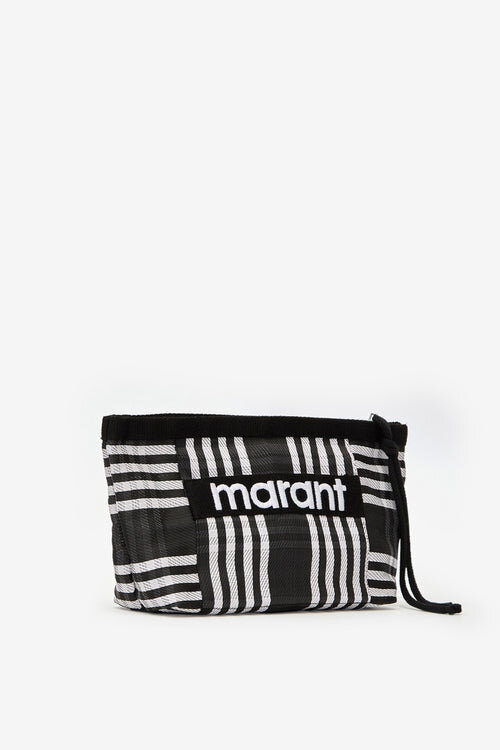 Powden Striped Nylon Clutch Bag Powden Striped Nylon Clutch Bag
