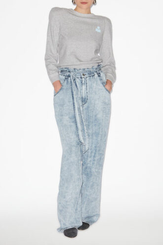 Prissa Cotton Sweatshirt with Structured Shoulders Prissa Cotton Sweatshirt with Structured Shoulders