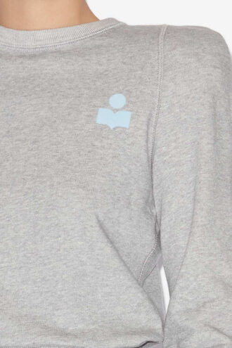 Prissa Cotton Sweatshirt with Structured Shoulders Prissa Cotton Sweatshirt with Structured Shoulders