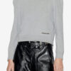 Prissa Cotton Sweatshirt with Structured Shoulders Prissa Cotton Sweatshirt with Structured Shoulders