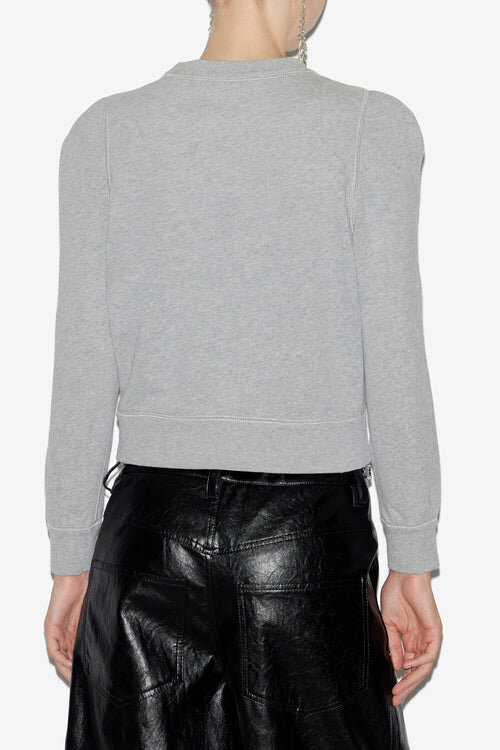 Prissa Cotton Sweatshirt with Structured Shoulders Prissa Cotton Sweatshirt with Structured Shoulders